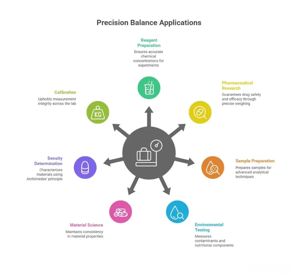 Infographic of 7 Precision Balance Applications